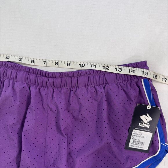 Rabbit Shorts Womens Extra Large Repeats 2 Inch Running Run Meadow Violet NEW XL - Picture 11 of 14
